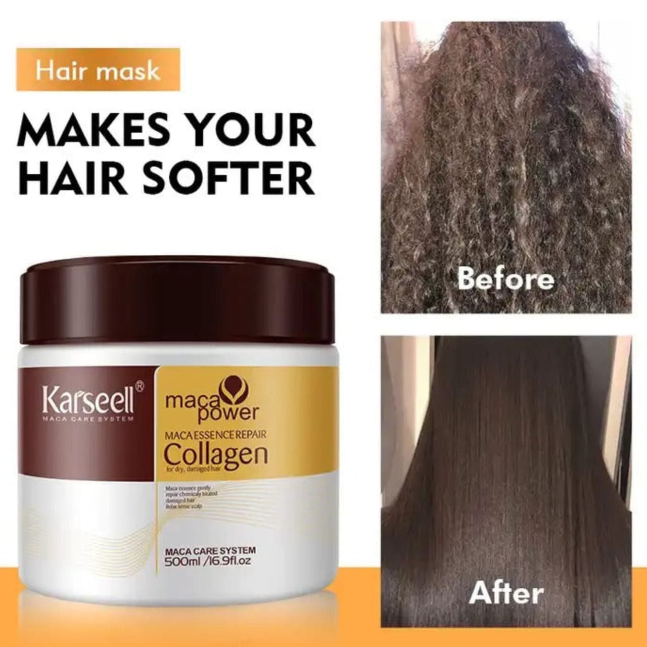 Karseell Collagen Hair Mask For Dry Damaged & All Hair Types - 500ml